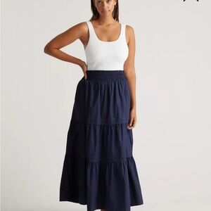 Quince Deep Blue Maxi Skirt